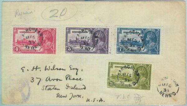 83303 - NEWFOUNDLAND - POSTAL HISTORY -  FDC Cover  ROYALTY  1935