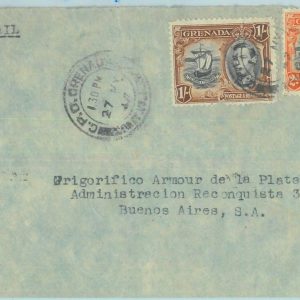 83349 - GRENADA - Postal History -  COVER to ARGENTINA  1947 : G.P.O. Grenada