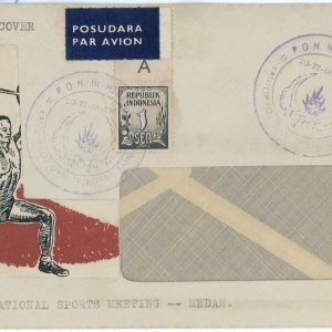93746 -  INDONESIA  - POSTAL HISTORY - special COVER  1959: SPORT Weightlifting