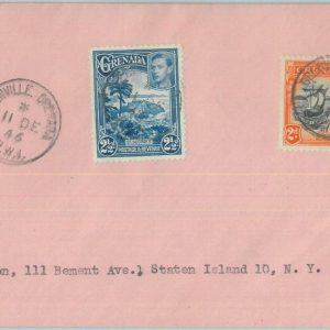 83338 - GRENADA - Postal History -  COVER  to USA 1946 : Grenville