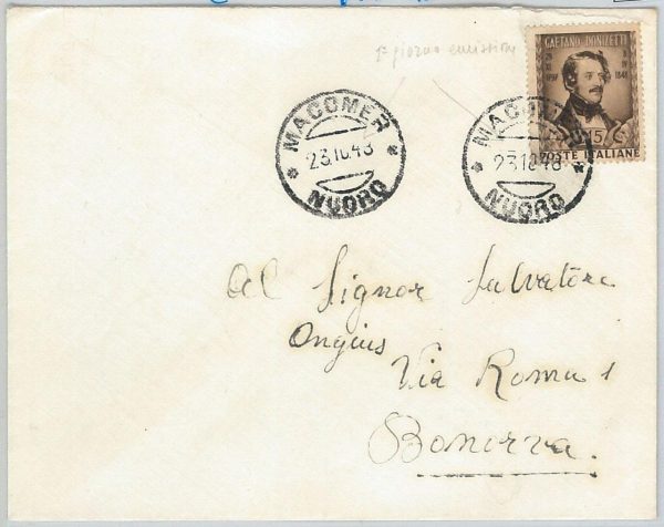65437 - ITALY - Postal History -  FDC COVER  - MUSIC Donizetti  1943