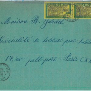 86320 - TOGO - POSTAL HISTORY - Cover from ATAK MAPE' to FRANCE 1930