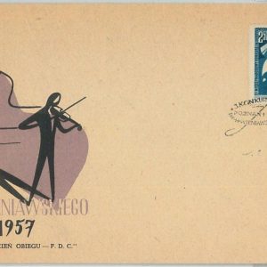 66557 - POLAND - POSTAL HISTORY -  FDC Cover 1957 - MUSIC:  Violin, Piano