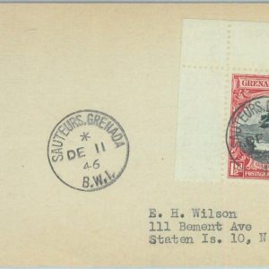 83336 - GRENADA - Postal History -  CARD to USA 1946 : Sauteurs