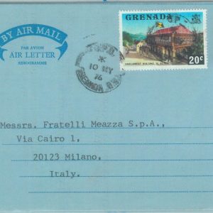 83339 - GRENADA - Postal History -  Airletter COVER  to ITALY  1976