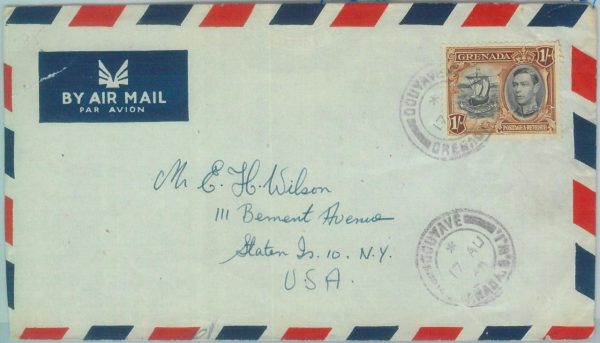 83347 - GRENADA - Postal History -  COVER  to USA 1948 : GOUYAVE