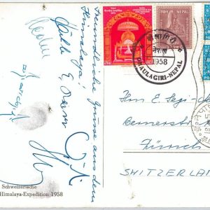 65573 - MOUNTAINEERING - Postal History: ITALIAN EXPEDITION to NEPAL /India 1958