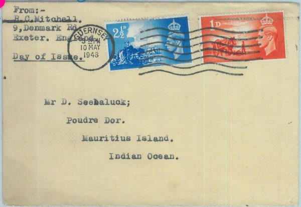 89156 - GB  - Postal History - FDC COVER to MAURITIUS 1948 - Royalty