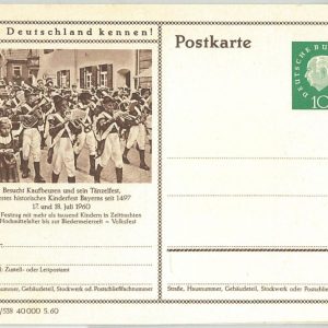66630 - GERMANY - POSTAL HISTORY - Postal Stationery Card : MUSIC 1960