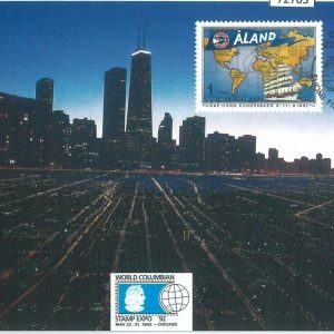 72705 -  ALAND - Postal History - MAXIMUM CARD -  BOATS Ships  MAPS  1992