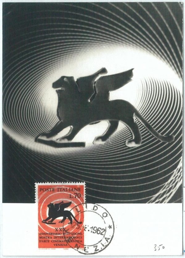72618 - ITALY - Postal History - MAXIMUM CARD - Venice CINEMA FESTIVAL 1962