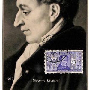 90022 - ITALY - Postal History - FDC  MAXIMUM CARD - 1932  LEOPARDI Literature