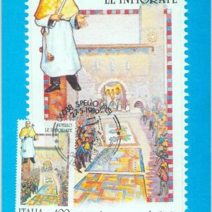 89856 - ITALY - Postal History -  MAXIMUM CARD - 1989  FOLKLORE  Music COSTUMES
