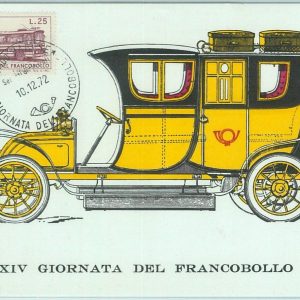 68701 - ITALY - Postal History - MAXIMUM CARD 1972  - TRANSPORT: Car
