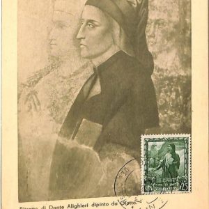 90005 -  ITALY - Postal History - MAXIMUM CARD - 1939 Dante Alighieri FIRENZE