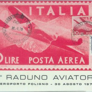 89851 - ITALY - Postal History -  MAXIMUM CARD - 1970   AVIATION Stamp Show