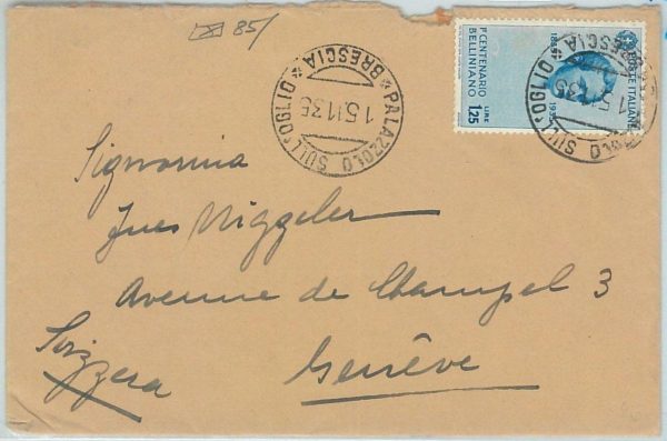 66599 - ITALY - POSTAL HISTORY - STAMP on COVER - Music 1935 - BELLINI