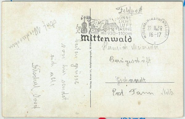 66625 - GERMANY - POSTAL HISTORY - Postmark on POSTCARD: MUSIC 1939 Guitar