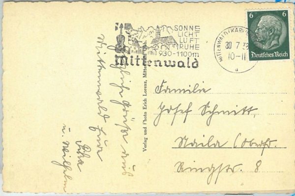 66624 - GERMANY - POSTAL HISTORY - Postmark on POSTCARD: MUSIC 1934 Guitar