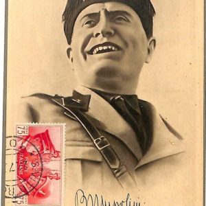 90075 - ITALY - Postal History -  MAXIMUM CARD -  IL DUCE Politics War  1941