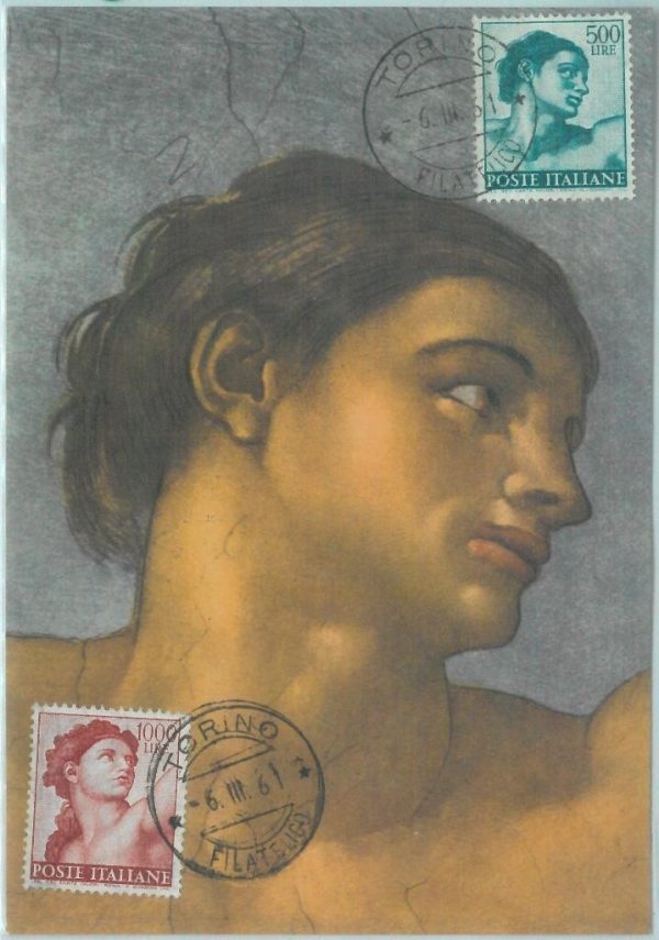 86487 - ITALY - Postal History -  MAXIMUM CARD -  ARTE  Michelangelo  1961