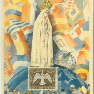 86505 - PORTUGAL - Postal History - MAXIMUM CARD - RELIGION Madonna 1951