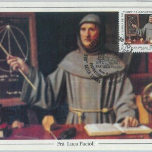 81216 - ITALY - Postal History - MAXIMUM CARD - SCIENCE Mathematics PACIOLI 1994