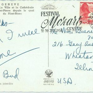 67289 - SWITZERLAND - Postal History -  SPECIAL POSTMARK -  MUSIC 1956  Mozart