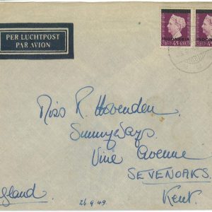 93741 - INDONESIA  - POSTAL HISTORY - OVERPRINTED stamps  Airmail COVER  1949