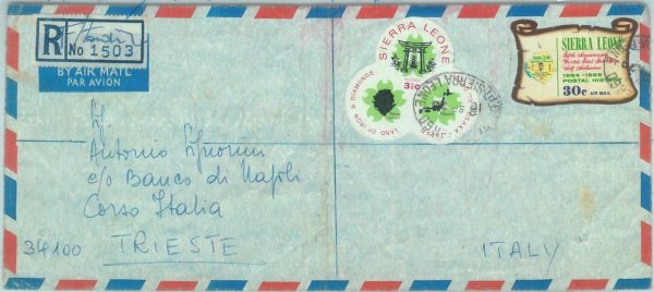 83827 - Sierra Leone - Self-Adhesive stamps on COVER 1970 Osaka Expo DIAMONDS