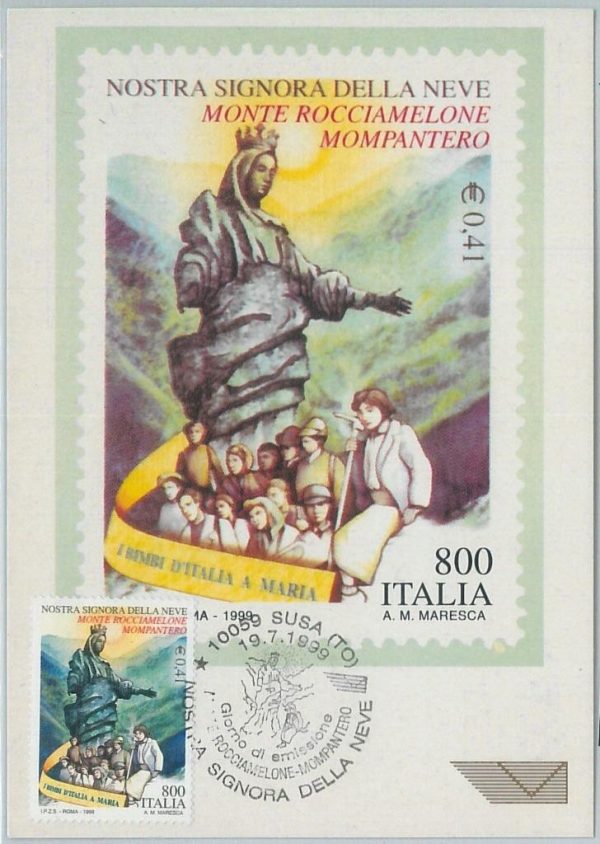 77691  -  ITALY  -   MAXIMUM CARD 1999 -  RELIGION