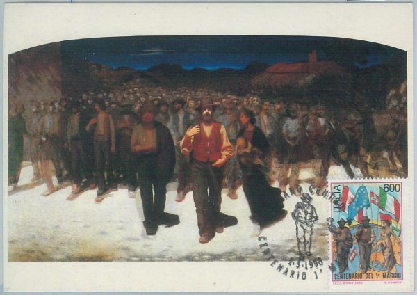 77690  -  ITALY  -   MAXIMUM CARD 1990 -  EUROPA Flags ART