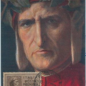 77697  -  ITALY -  MAXIMUM CARD  -  PNEUMATIC MAIL  Dante  LITTERATURE