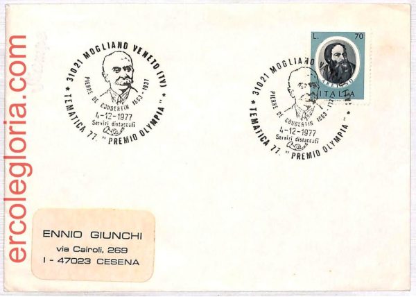 ai3651 - Italy - POSTAL HISTORY - Cover -  Olympic Games - 1977