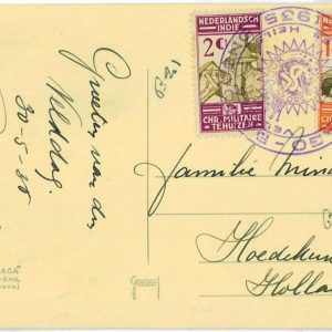 93685 - DUTCH INDIES Indonesia - POSTAL HISTORY - Special postmark on POSTCARD