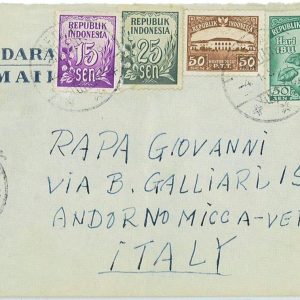93735 -  INDONESIA  - POSTAL HISTORY -  Airmail COVER to FRANCE 1955