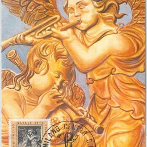 72664 - ITALY  -   MAXIMUM CARD 1973 -  MUSIC Art RELIGION - ANGELS