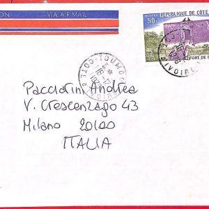aa3851 - COTE D'IVOIRE - Postal History - COVER from TOUMODI  to ITALY  1978