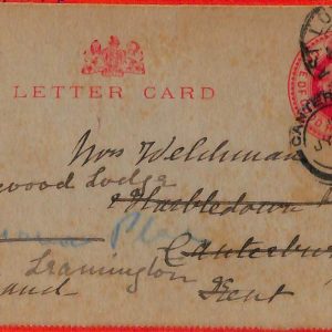 aa2372 - CAPE OF GOOD HOPE - Postal History -  STATIONERY CARD to ENGLAND 1911