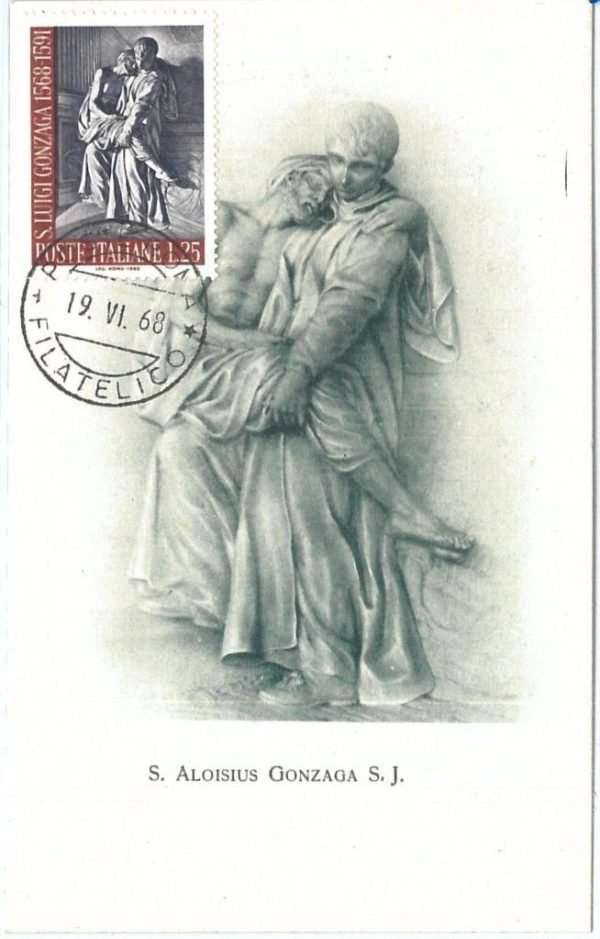 72650 - ITALY - Postal History - MAXIMUM CARD -  ART Religion LUIGI GONZAGA 1968