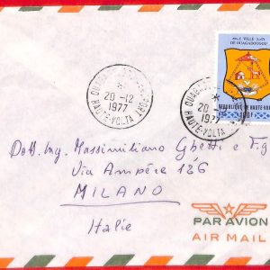 aa3918 - Haute UPPER VOLTA - POSTAL HISTORY -  AIRMAIL COVER 1977 Birds CHICKEN