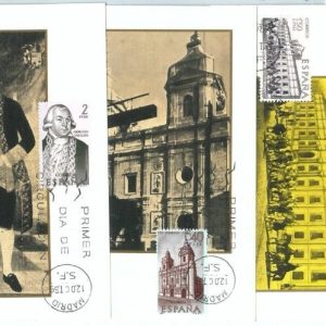 68912 - SPAIN - Set of 5 MAXIMUM CARDS 1969  - ARCHITECTURE