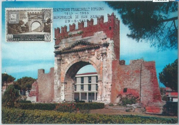72680 -  SAN MARINO -  Postal History -   MAXIMUM CARD - ARCHITECTURE  1959