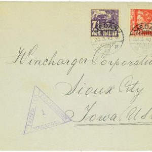 93704 - DUTCH INDIES Indonesia - POSTAL HISTORY - CENSORED cover to USA 1940