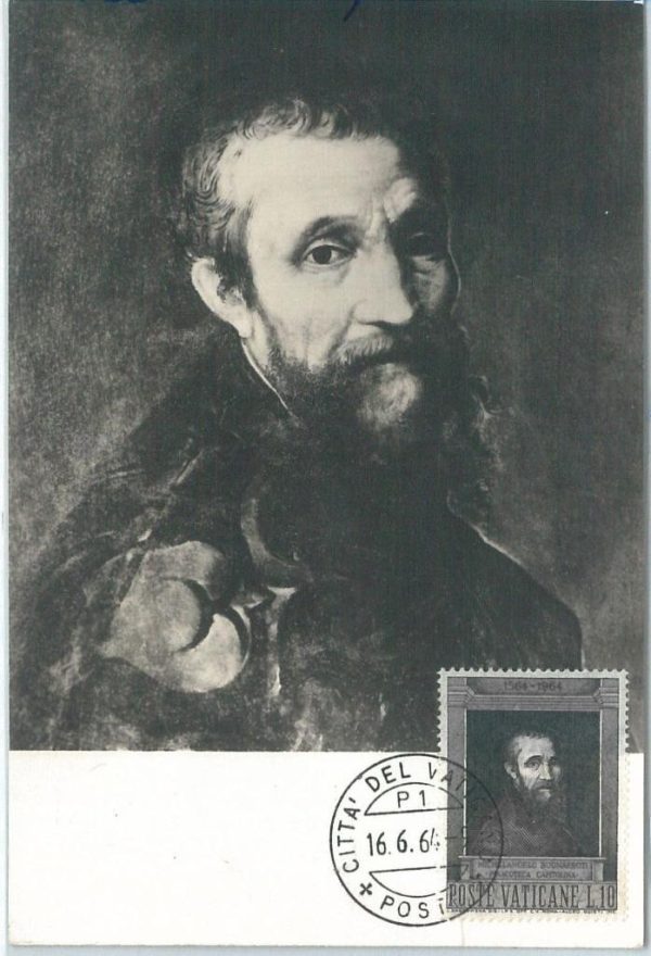 71067 -  VATICANO   - Postal History - MAXIMUM CARD -  Art MICHELANGELO 1964