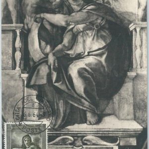 71070 -  VATICANO   - Postal History - MAXIMUM CARD -  Art MICHELANGELO 1964