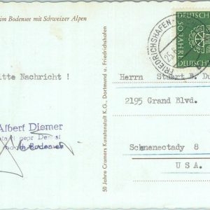 87567 - GERMANY - POSTAL HISTORY - Single STAMP on POSTCARD to USA 1953