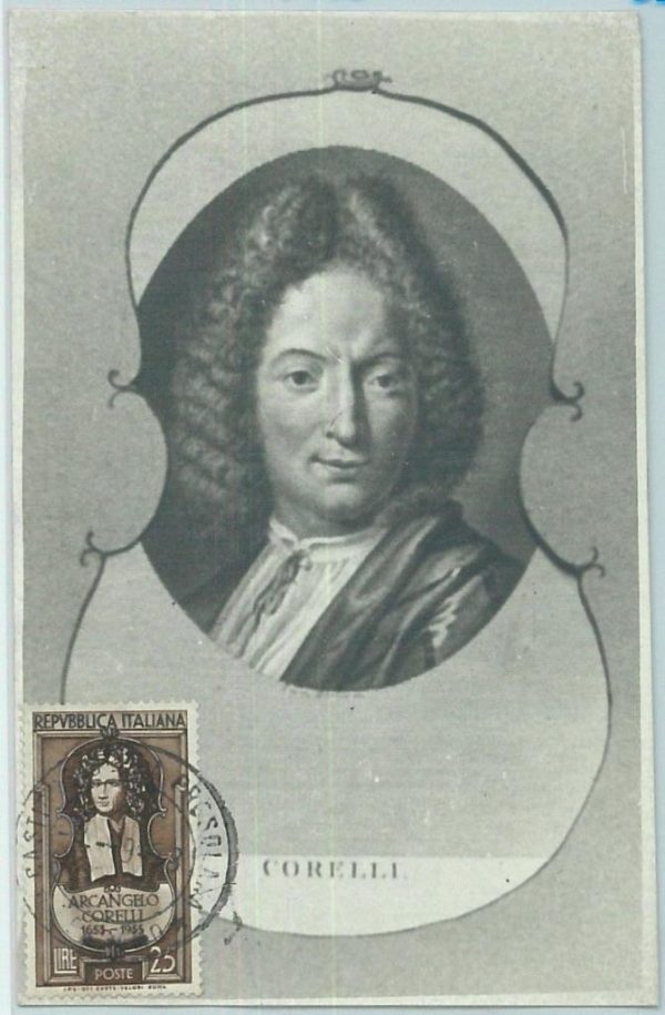 68708 - ITALY - Postal History - MAXIMUM CARD 1958  - MUSIC Corelli VIOLIN