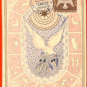 aa3259 -  PORTUGAL  - POSTAL HISTORY -  MAXIMUM CARD 1952 Religion BIRDS Doves