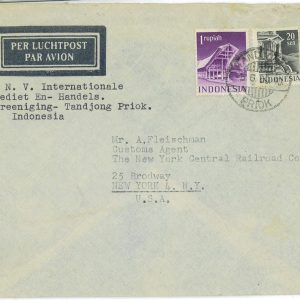 93737 -  INDONESIA  - POSTAL HISTORY -  Airmail COVER to the USA  1950